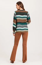 Load image into Gallery viewer, Tyler Boe Alicia Crepe Chevron Blouse