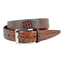 Load image into Gallery viewer, Torino  Bi-Colored Crocodile Embossed Calfskin