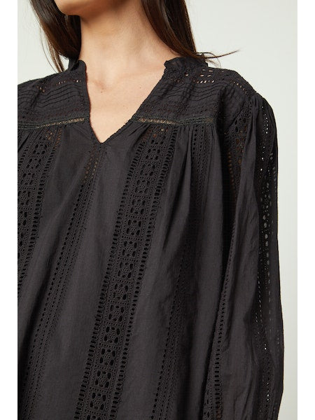 Velvet Embroidered Cotton Jordyn Blouse – Yacoubian Tailors