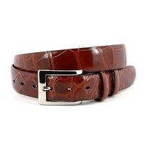 Load image into Gallery viewer, Torino Cognac Alligator Belt