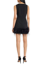 Load image into Gallery viewer, Donna Morgan Solid Sheath With Feathered Hem
