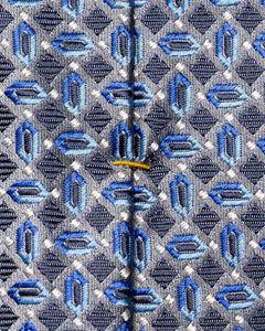 Eton Geometric Woven Silk Tie