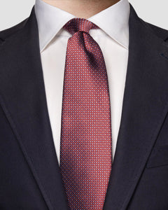 Eton Micro Geometric Woven Silk Tie