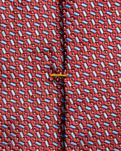 Eton Micro Geometric Woven Silk Tie