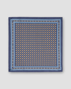 Eton Medallion Print Silk Pocket Square