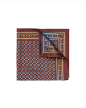 Load image into Gallery viewer, Eton Medallion Print Silk Pocket Square
