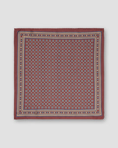 Eton Medallion Print Silk Pocket Square