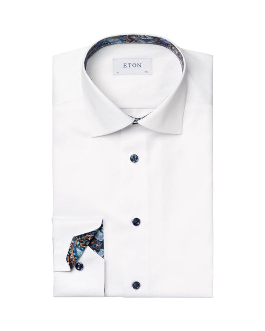 Eton Floral Effect Signature Twill Dress Shirt