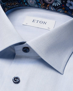 Eton Floral Effect Signature Twill Dress Shirt