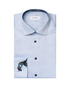 Eton Floral Effect Signature Twill Dress Shirt