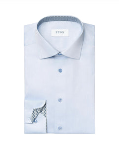 Eton Geometric Effect Signature Twill Dress Shirt