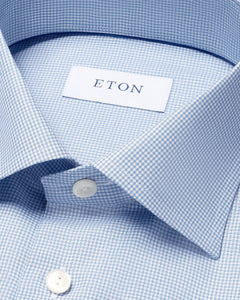 Eton Fine Check Signature Twill Dress Shirt