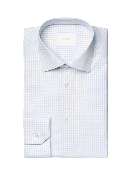 Eton Check Elevated Pique Shirt
