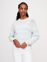 Load image into Gallery viewer, White + Warren Cotton Rope Striped Crewneck
