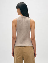 Load image into Gallery viewer, White + Warren Cotton Linen Ribbed Waistcoat
