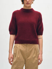 Load image into Gallery viewer, White + Warren Featherweight Puff Sleeve Crew Sweater
