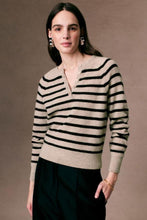 Load image into Gallery viewer, White + Warren Ribbed Button Henley Sweater
