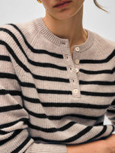 Load image into Gallery viewer, White + Warren Ribbed Button Henley Sweater
