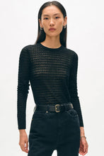 Load image into Gallery viewer, White + Warren Superfine Merico Lace Stitch Top
