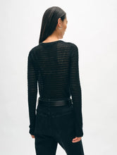 Load image into Gallery viewer, White + Warren Superfine Merico Lace Stitch Top
