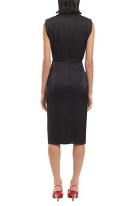 Donna Morgan Knot Front Charmeuse Dress