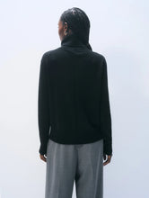 Load image into Gallery viewer, White &amp; Warren Cashmere Rib Trim Easy Turtleneck
