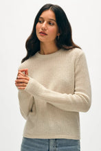 Load image into Gallery viewer, White &amp; Warren Cashmere Waffle Mesh Crew
