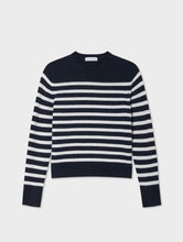 Load image into Gallery viewer, White &amp; Warren Cashmere Striped Crewneck
