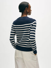 Load image into Gallery viewer, White &amp; Warren Cashmere Striped Crewneck
