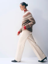 Load image into Gallery viewer, White &amp; Warren Alpaca Fair Isle Crewneck Sweater

