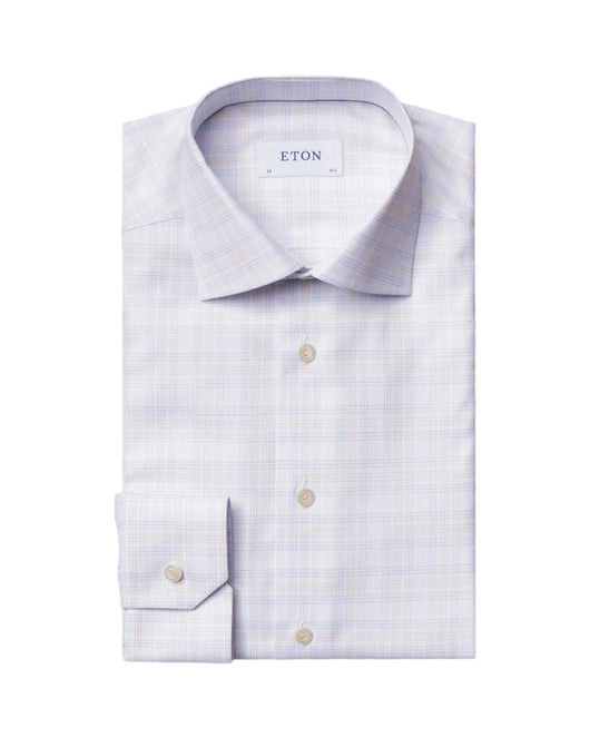 Eton Check Fine Twill Dress Shirt