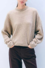 Load image into Gallery viewer, White &amp; Warren Merino Wool Donegal Crew Sweater
