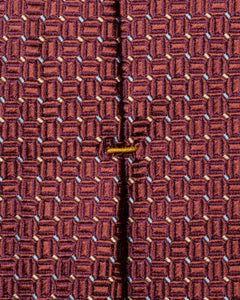 Eton Micro Geometric Woven Silk Tie