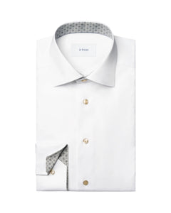 Eton Medallion Effect Signature Twill Shirt