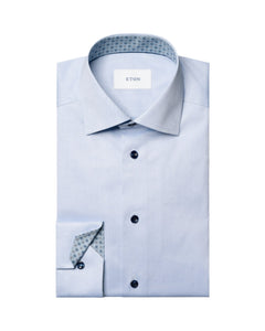 Eton Medallion Effect Signature Twill Shirt