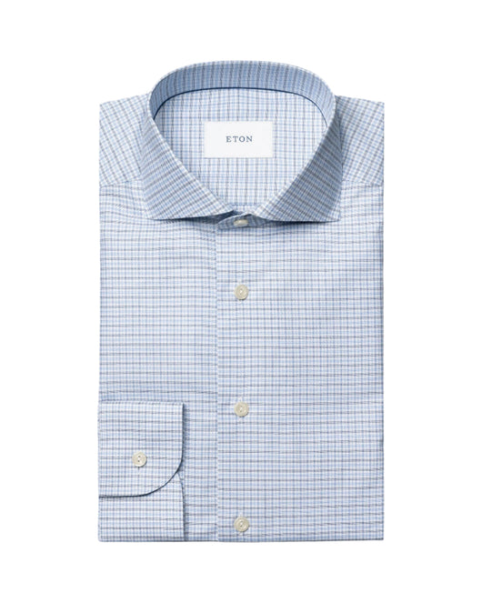 Eton Micro Check Twill Shirt