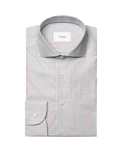Eton Micro Check Twill Shirt