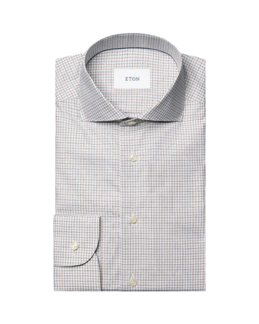 Eton Micro Check Twill Shirt