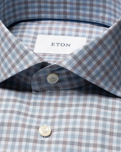 Eton Three Color Check Twill Shirt
