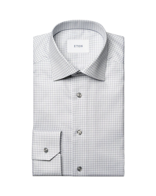 Eton Check Cotton Tencel Lyocell Shirt
