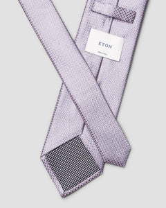 Eton Micro Geometric Woven Silk Tie