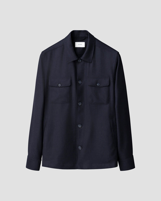 Eton Four Pocket Wool Cashmere Overshirt