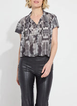 Load image into Gallery viewer, Lysse Katya Folded Neck Short Sleeve Top
