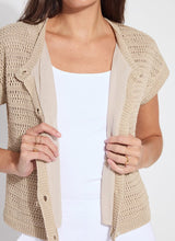 Load image into Gallery viewer, Lysse Brisa Linen Mesh Sleeveless Cardi
