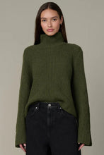 Load image into Gallery viewer, Joe`s Jeans The Ella Cable Knit Funnel Neck Sweater
