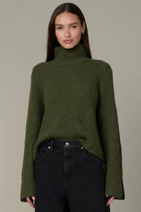 Joe`s Jeans The Ella Cable Knit Funnel Neck Sweater