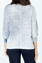 Load image into Gallery viewer, Elliott Lauren Blue Skies Stripe V Neck Sweater
