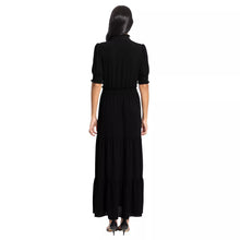 Load image into Gallery viewer, London Times Solid Ruffle Crepe Maxi Dress
