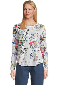 Elliott Lauren Watercolor Printed Top