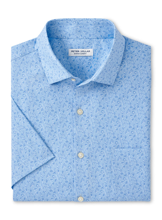 Peter Millar Feeling Koi Performance Poplin Sport Shirt